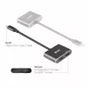 CLUB3D MST centrmezgls USB3.2 Gen2 Type-C (DP Alt-Mode) uz DisplayPort + HDMI 4K60Hz M/F