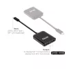 CLUB3D USB3.2 Gen2 Type-C (DP Alt-Mode) uz DisplayPort Divu Monitoru 4K60Hz M/F MST centrmezgls