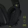 LOGITECH G435 Lightspeed bezvadu spēļu austiņas - Melna