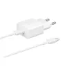 Samsung EP-T1510XWEGEU ātrs lādētājs AC iekštelpām, USB-C 1 ports, 5–9V, 1 m kabelis, balts