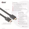 CLUB3D Ultra High Speed HDMI™ Sertificēts Kabelis 4K120Hz 8K60Hz 48Gbps M/M 5m/16.4ft
