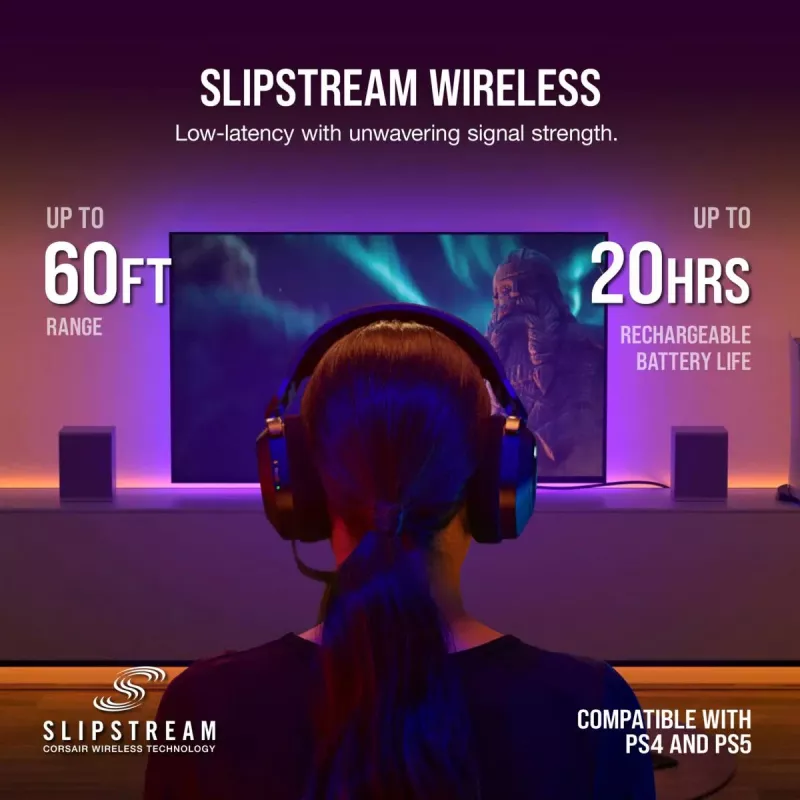 CORSAIR Gaming Headset HS80 RGB Wireless Carbon