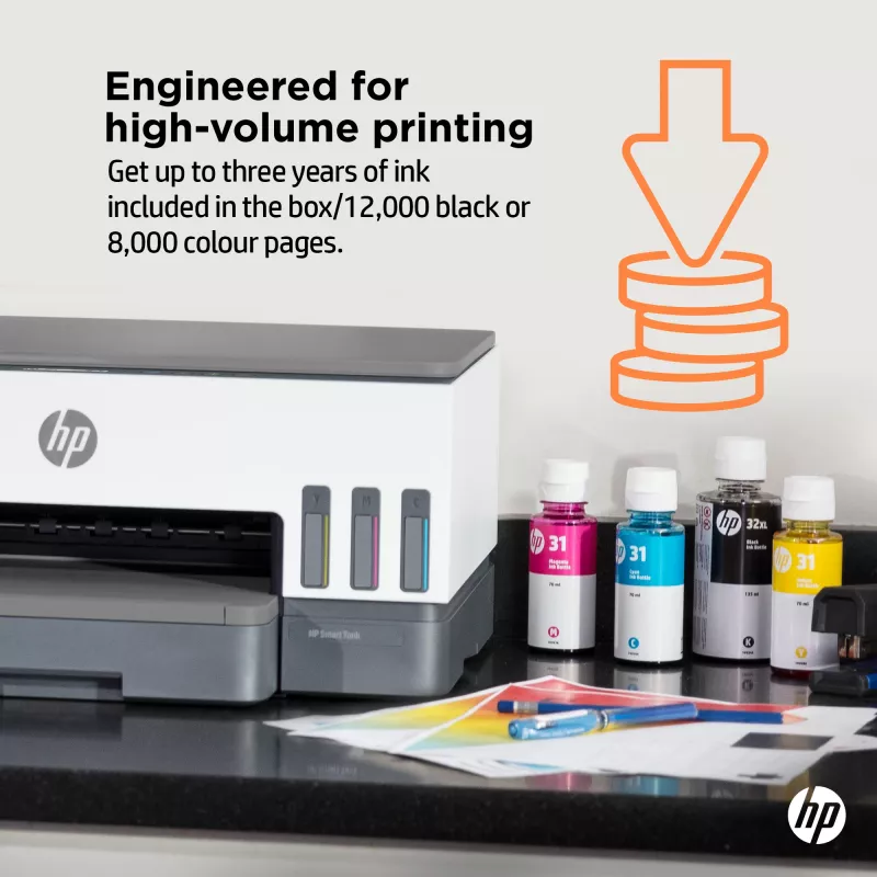 HP Smart Tank 7005 Bezvadu Daudzfunkciju Krāsu Printeris ar Divpusējo Drukāšanu, Kopēšanu un Skenēšanu