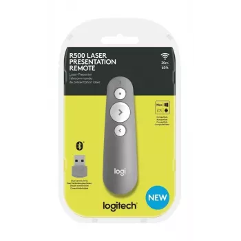LOGITECH R500 Lāzera prezentācijas pults Pelēka