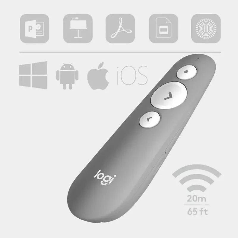 LOGITECH R500 Lāzera prezentācijas pults Pelēka