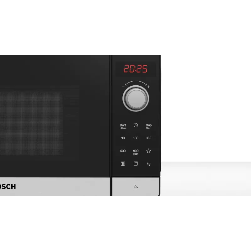 Bosch Serie 2 FEL023MS2 Mikroviļņu krāsns Melna, Nerūsējošais tērauds Brīvi stāvoša 20 L 800 W