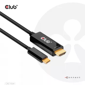 CLUB3D HDMI uz USB Type-C aktīvais kabelis 4K60Hz 1.8m