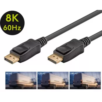 Goobay DisplayPort kabelis 58534 2 m Melns