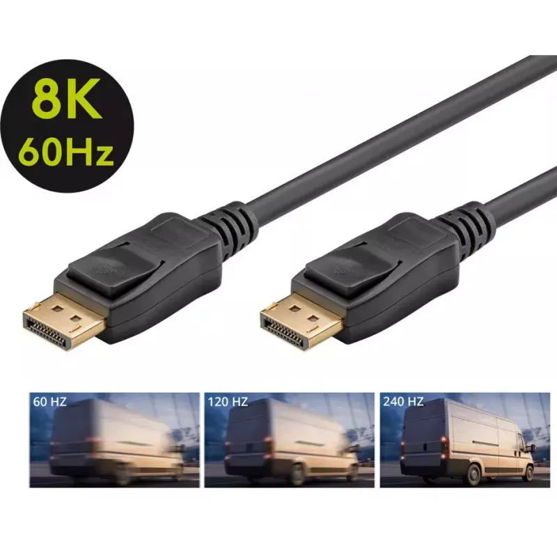 Goobay DisplayPort kabelis 58534 2 m Melns