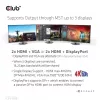 Docking stacija CLUB3D CSV-1568 metāla korpuss USB Gen2 Type-C USB Gen2 Type-A HDMI DP VGA RJ45 120W