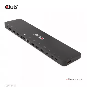 CLUB3D USB-C Gen1 Trīskāršā Displeja Doks ar DP Alt režīmu, DisplayLink un 120 W Barošanas Avotu