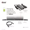 CLUB3D USB-C Gen1 Trīskāršā Displeja Doks ar DP Alt režīmu, DisplayLink un 120 W Barošanas Avotu