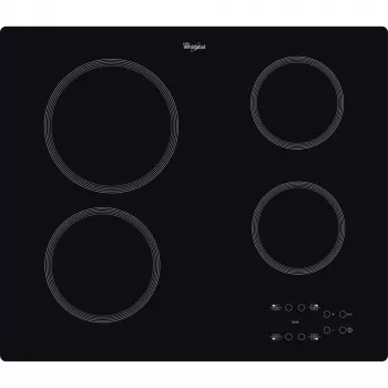 Indukcijas plīts virsma WHIRLPOOL AKT 801/NE — 4 zonas, 60 cm, skārienjutīga vadība, melna stikla keramika