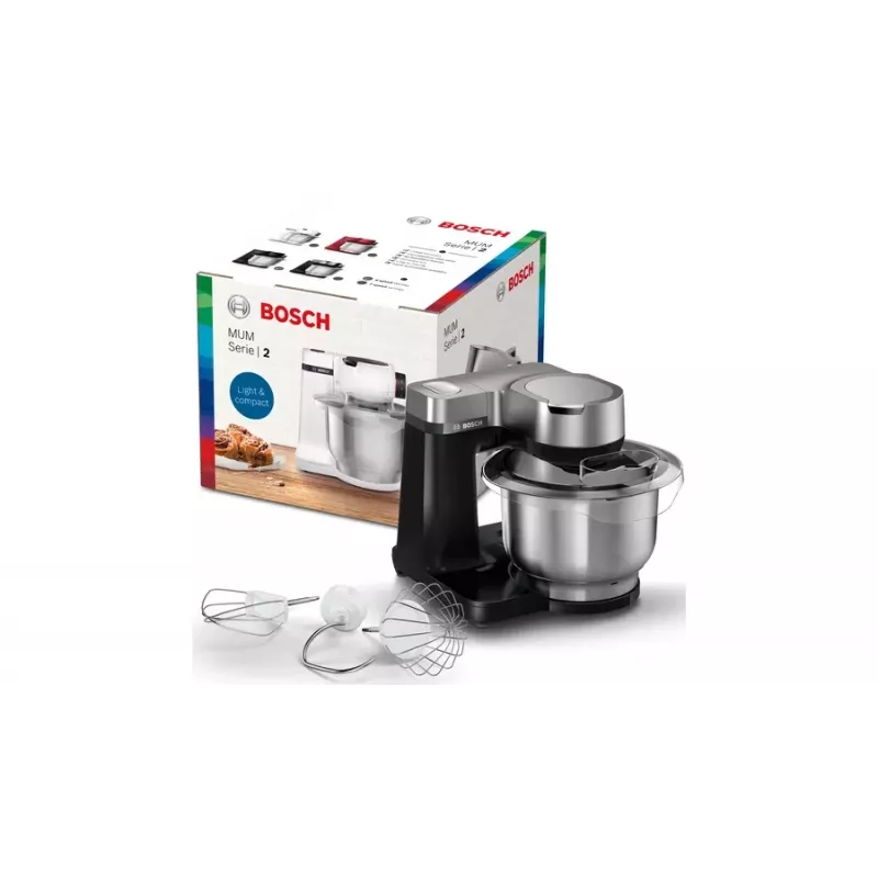 Virtuves kombains Bosch Serie 2 MUMS2VM00 900 W 3,8 L Melns, Sudrabs