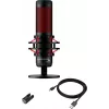 HyperX QuadCast USB Mikrofons (Melns-Sarkans) - Sarkans Apgaismojums