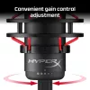 HyperX QuadCast USB Mikrofons (Melns-Sarkans) - Sarkans Apgaismojums