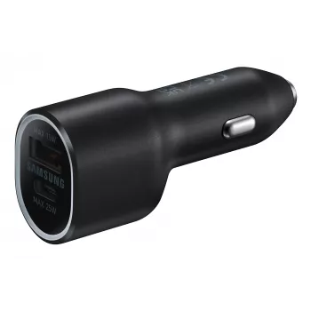 Auto lādētājs Samsung EP-L4020 40W (12V ieeja) USB-C 25W+15W melns viedtālruņiem