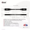 CLUB3D USB Gen1 Type-C pagarinātāja kabelis 5Gbps 60W(20V/3A) 4K60Hz M/F 2m