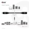 CLUB3D USB Gen1 Type-C pagarinātāja kabelis 5Gbps 60W(20V/3A) 4K60Hz M/F 2m