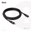 CLUB3D USB Gen1 Type-C pagarinātāja kabelis 5Gbps 60W(20V/3A) 4K60Hz M/F 2m
