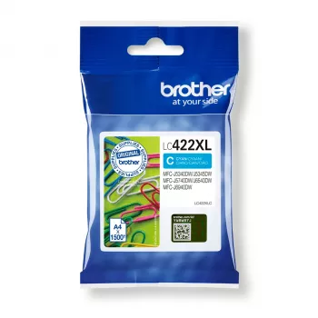 Brother LC422XLC oriģinālā ciāna tintes kasetne, 1 gab., augstas ražības