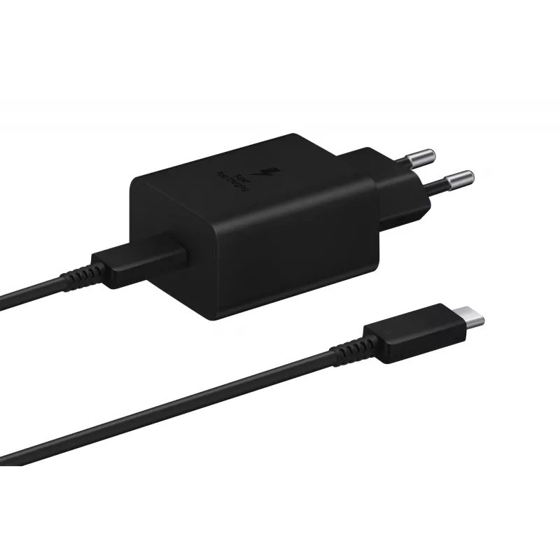 Samsung EP-T4510 45W USB-C PD 3.0 ātrās uzlādes sienas lādētājs melns
