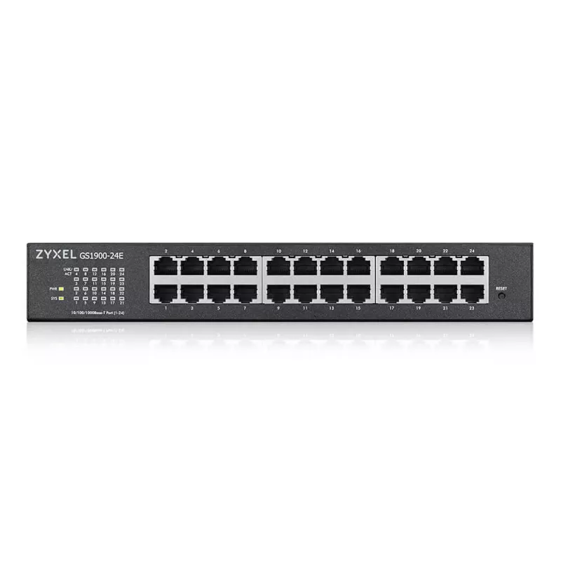 Zyxel GS1900-24E-EU0103F tīkla slēdzis, pārvaldāms L2, Gigabit Ethernet (10/100/1000), 1U, melns