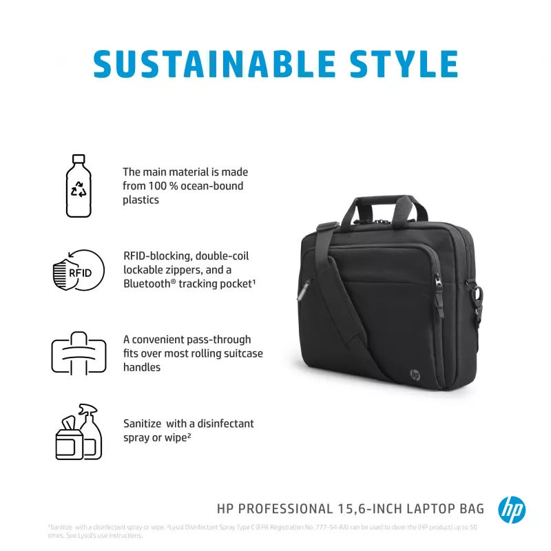 HP Professional 15.6 collu portfelis klēpjdatoram Monochromatic