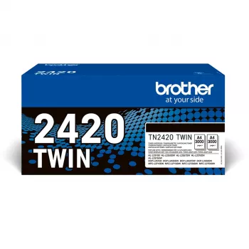Tonera kasetne Brother TN2420 TWIN-paka 3000 lpp Melna