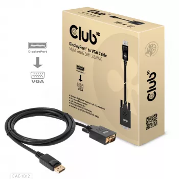 DisplayPort uz VGA kabelis M/M CLUB3D CAC-1012 2m