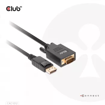 DisplayPort uz VGA kabelis M/M CLUB3D CAC-1012 2m