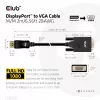 DisplayPort uz VGA kabelis M/M CLUB3D CAC-1012 2m