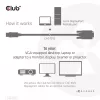 DisplayPort uz VGA kabelis M/M CLUB3D CAC-1012 2m