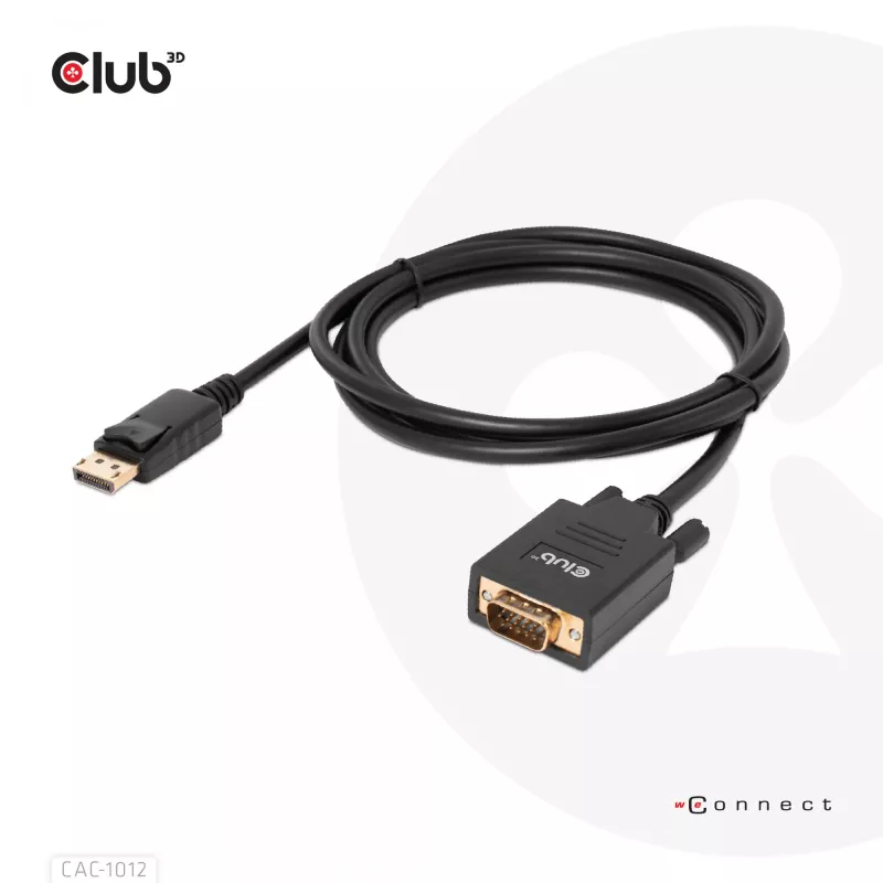 DisplayPort uz VGA kabelis M/M CLUB3D CAC-1012 2m