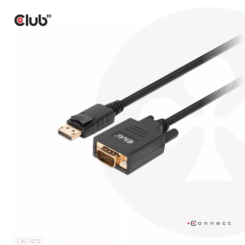 DisplayPort uz VGA kabelis M/M CLUB3D CAC-1012 2m
