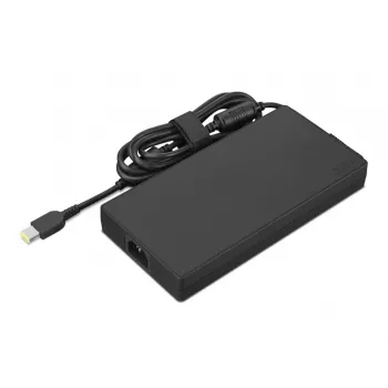 Lādētājs klēpjdatoram Lenovo GX21F23046 — 300W, 100–240V, līdzstrāva/mainstrāva, melns, ar maiņstrāvas un līdzstrāvas kabeļiem, 200×100×25.4 mm, 0.18 m kabelis