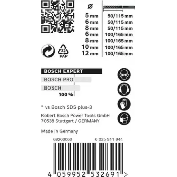 Bosch Expert 2 608 900 195 urbju komplekts 7 gab.