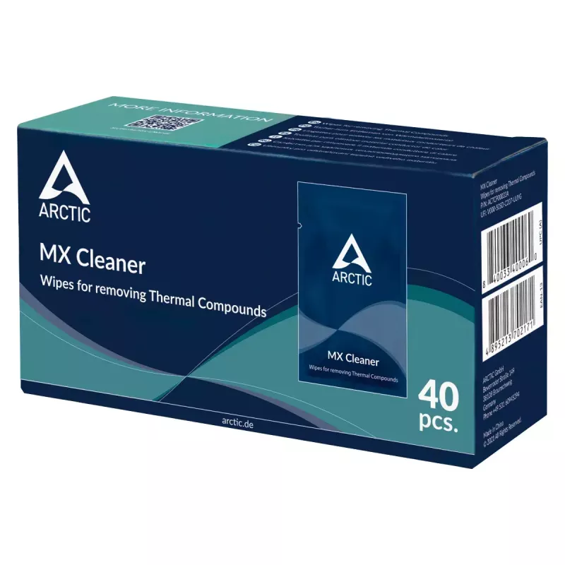 ARCTIC MX Cleaner - Salvetes termopastas noņemšanai (40 gab.)