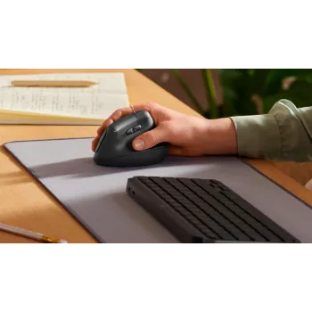 LOGITECH Lift vertikālā ergonomiskā pele - labajai rokai - bezvadu - grafīta melna