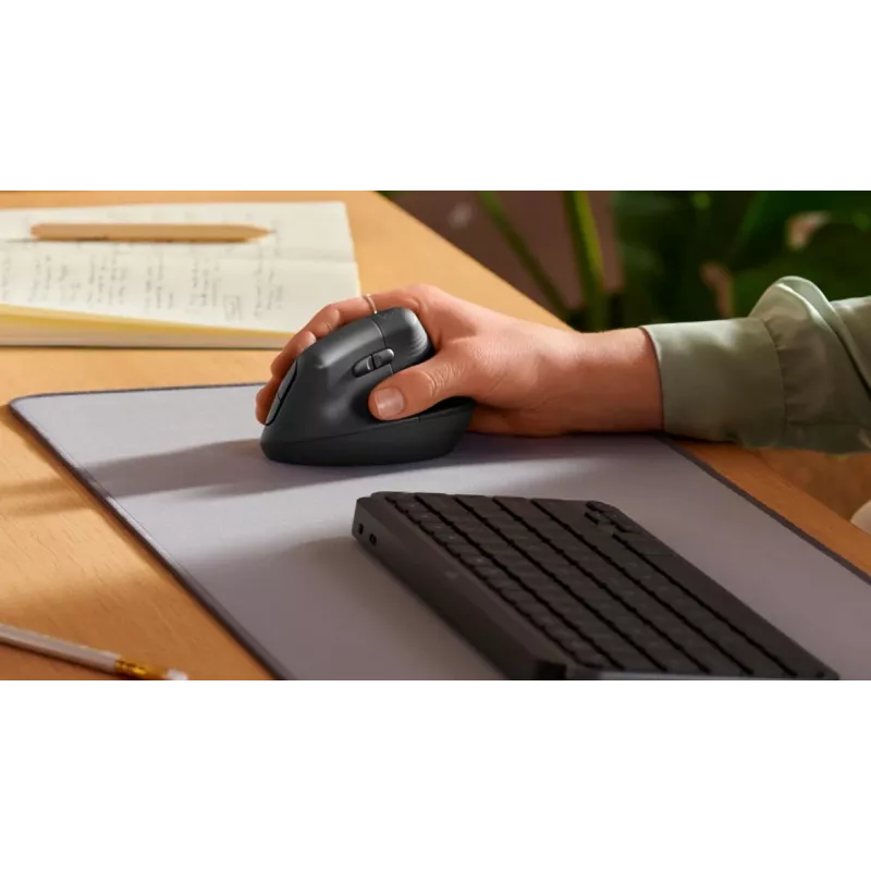 LOGITECH Lift vertikālā ergonomiskā pele - labajai rokai - bezvadu - grafīta melna