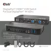 CLUB3D DisplayPort/HDMI KVM Slēdzis Diviem Datoriem 4K 60Hz