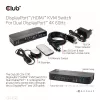 CLUB3D DisplayPort/HDMI KVM Slēdzis Diviem Datoriem 4K 60Hz