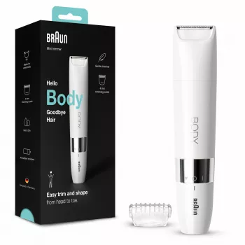 Braun BS1000 ķermeņa mini trimmeris, balts