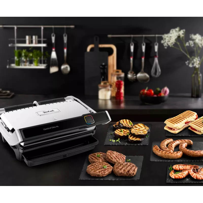 Kontaktgrils Tefal OptiGrill Elite XL GC760D Nerūsējošais tērauds 2200W