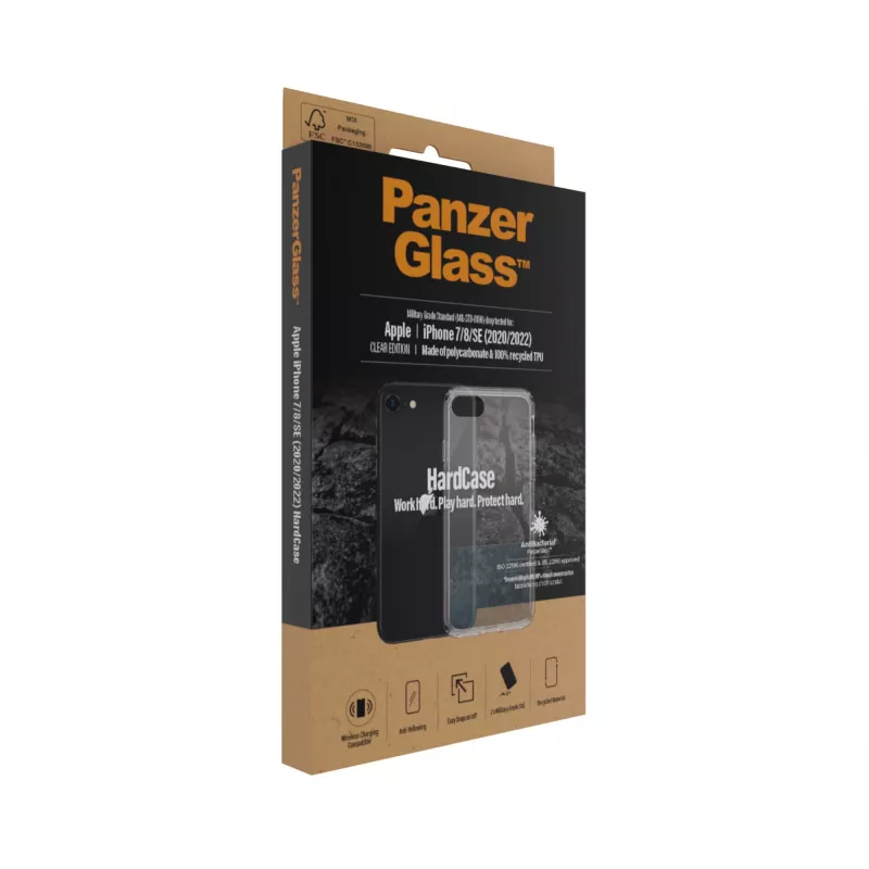 PanzerGlass® HardCase iPhone SE (2020/2022) | 7 | 8, Caurspīdīgs
