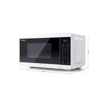 Sharp YC-MG02E-W mikroviļņu krāsns zila, balta, 20 L, 800 W