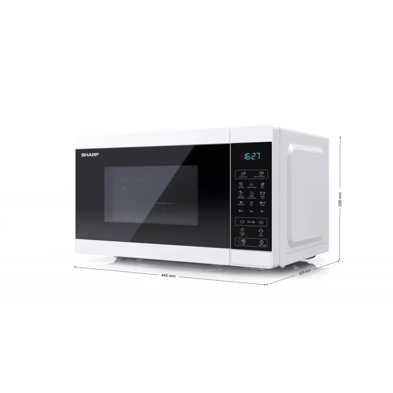 Sharp YC-MG02E-W mikroviļņu krāsns zila, balta, 20 L, 800 W
