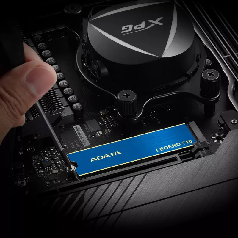 ADATA LEGEND 710 512GB NVMe M.2 SSD — PCIe 3.0 x4, 2400/1000 MB/s, 3D NAND, AES-256, TBW 130