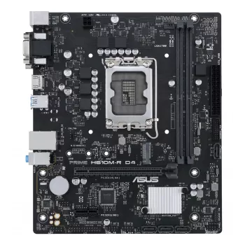 Mātesplate ASUS PRIME H610M-R D4 — Intel H610, LGA 1700, Micro ATX, DDR4, 2 DIMM (līdz 64 GB), M.2 un SATA III, USB Type-A