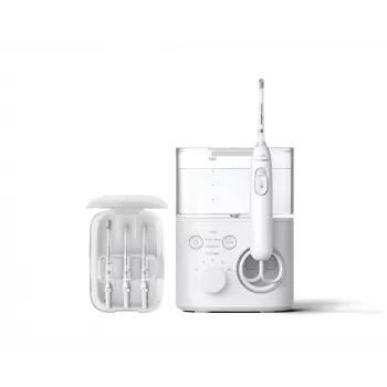 Mutes duša Philips Power Flosser 7000 HX3911/40, ar bateriju, balta, universāls lādētājs